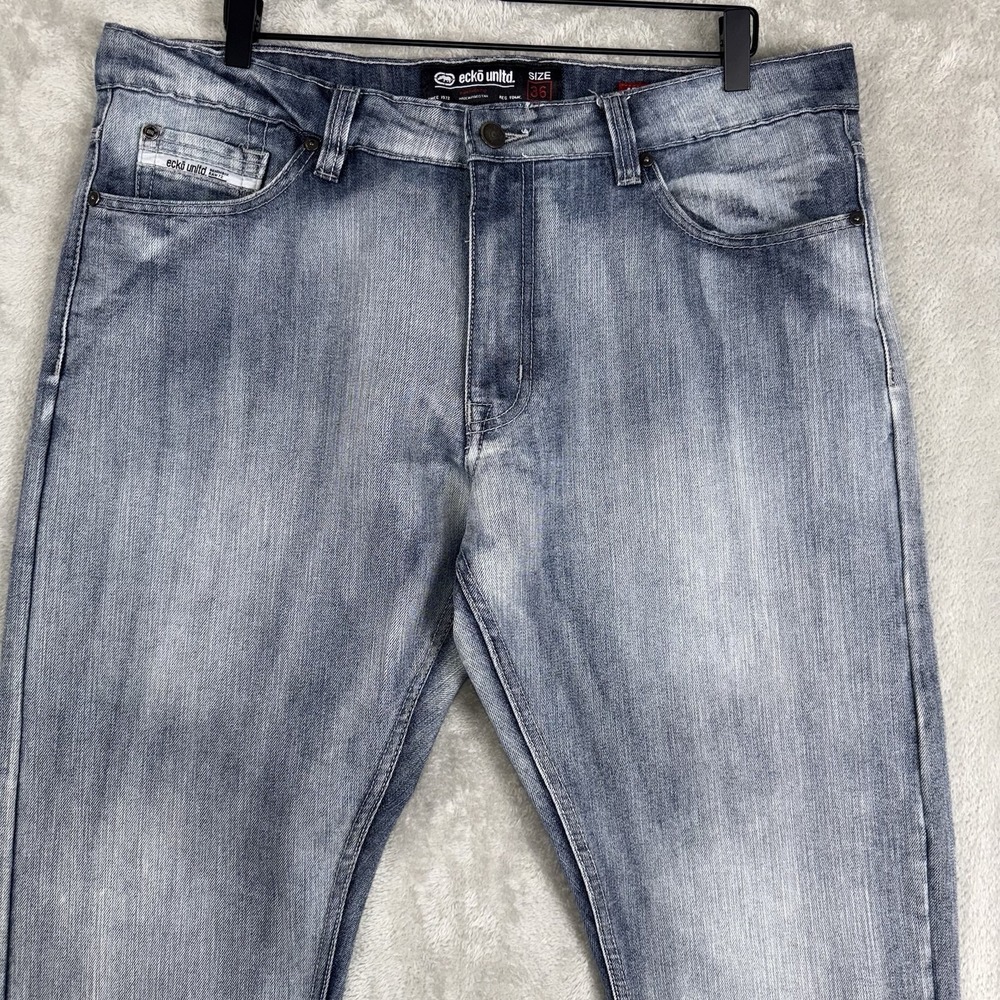 Ecko Unltd Jeans Loose Leg Athletic Fit Y2k Hip‎ Hop Denim Men's 36x32 - Picture 2 of 16